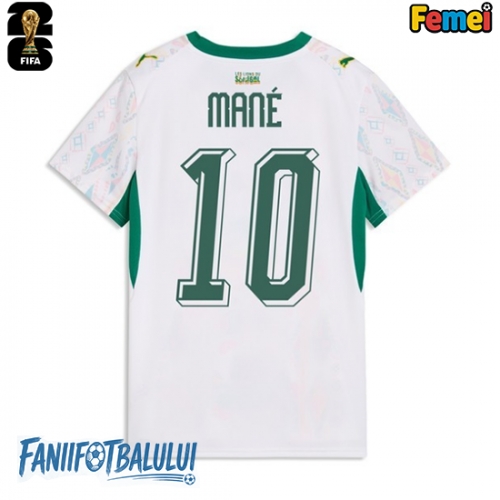 Senegal Sadio Mane #10 Echipament de Fotbal Replică Mondial 2026 Femei Acasa Senegal Sadio Mane #10 Echipament de Fotbal Replică Mondial 2026 Femei Acasa